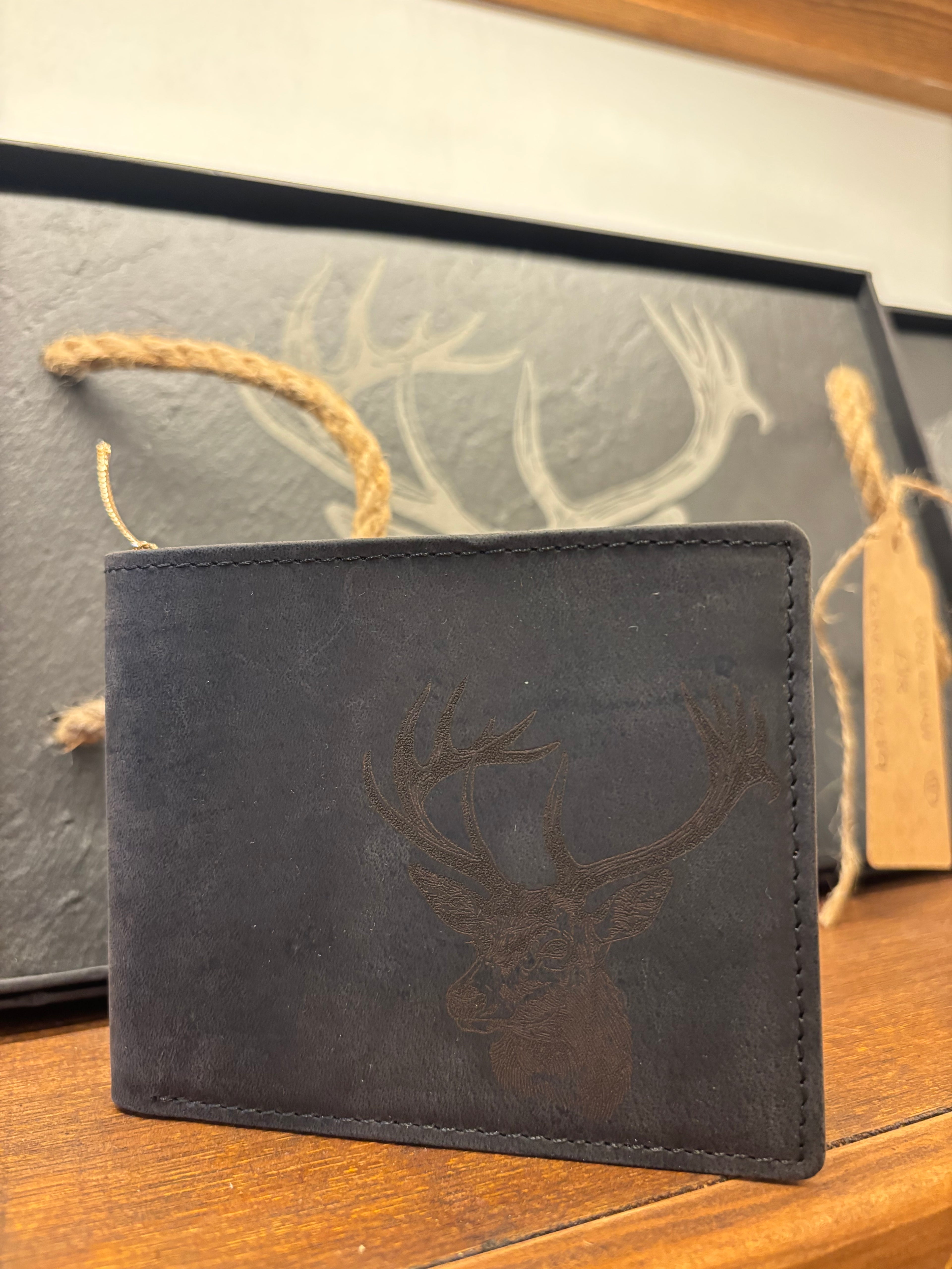 Leather Wallet- Stag