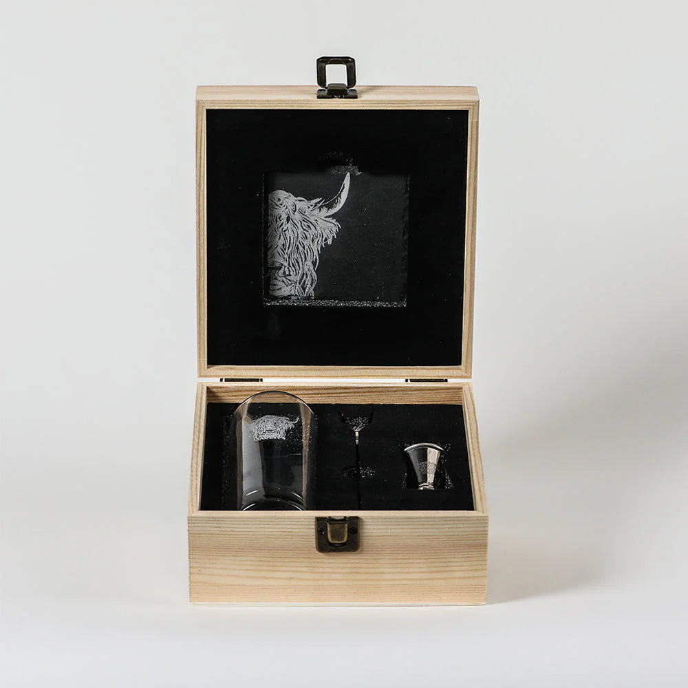 Highball Drinks Set- Highland Cow