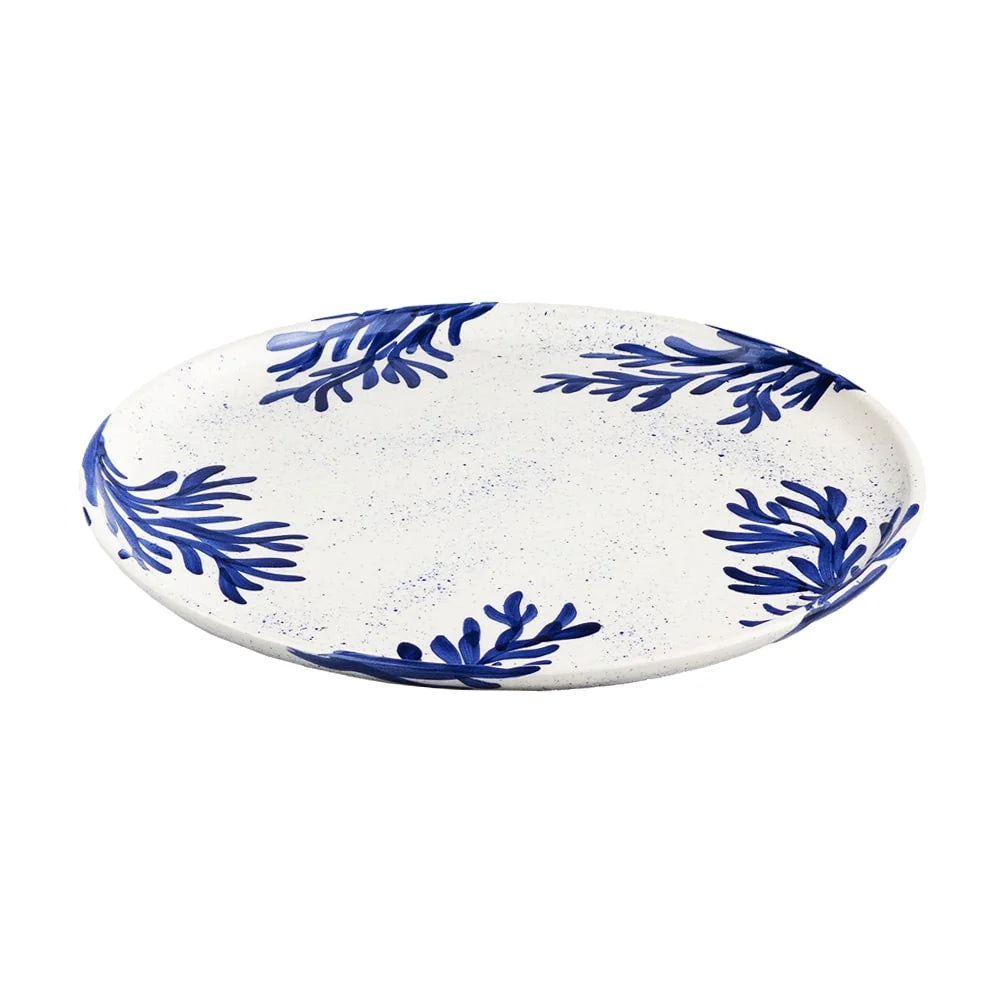 Large Coral ceramic plate
