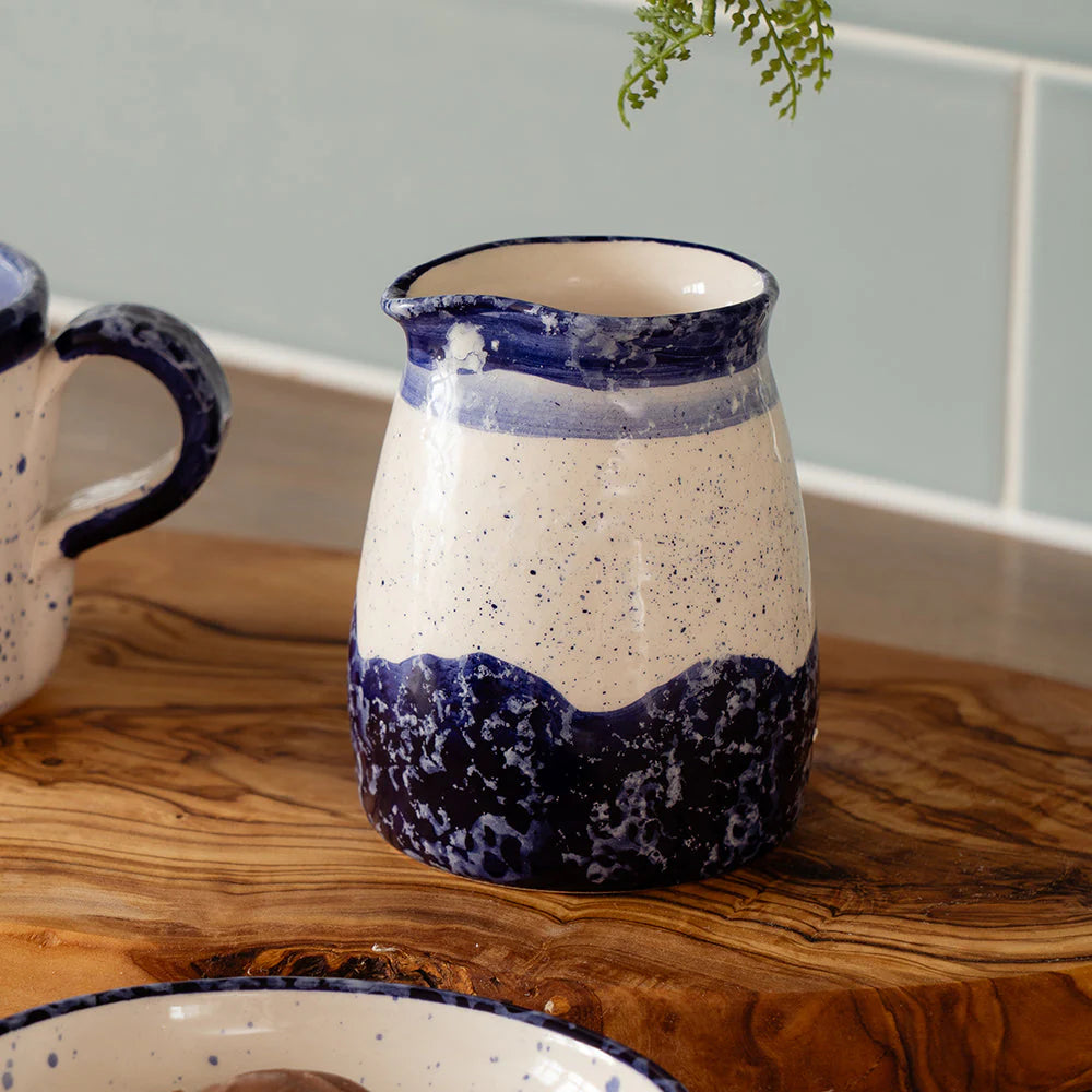 Wave ceramic small jug