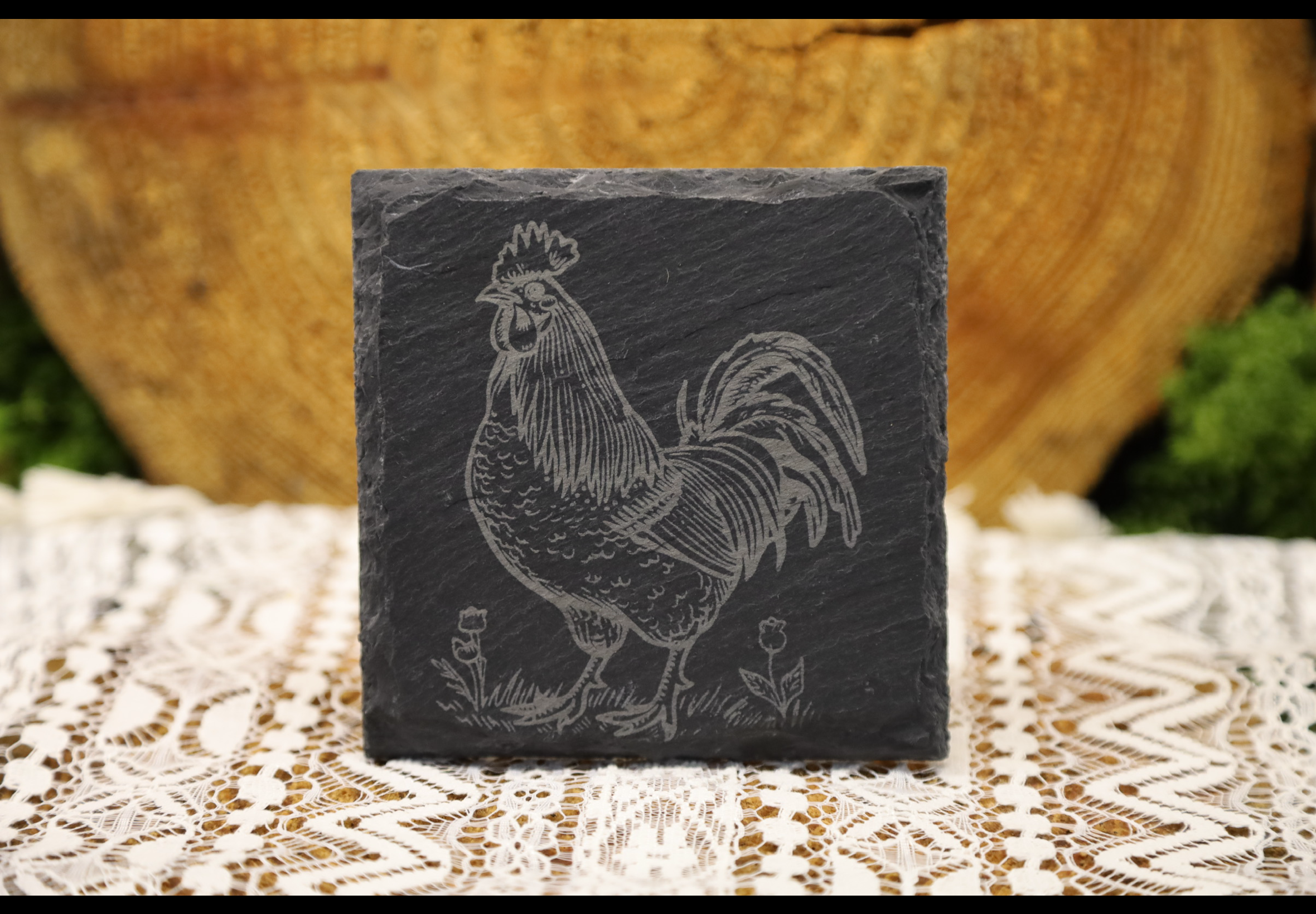 Hen Slate Coaster
