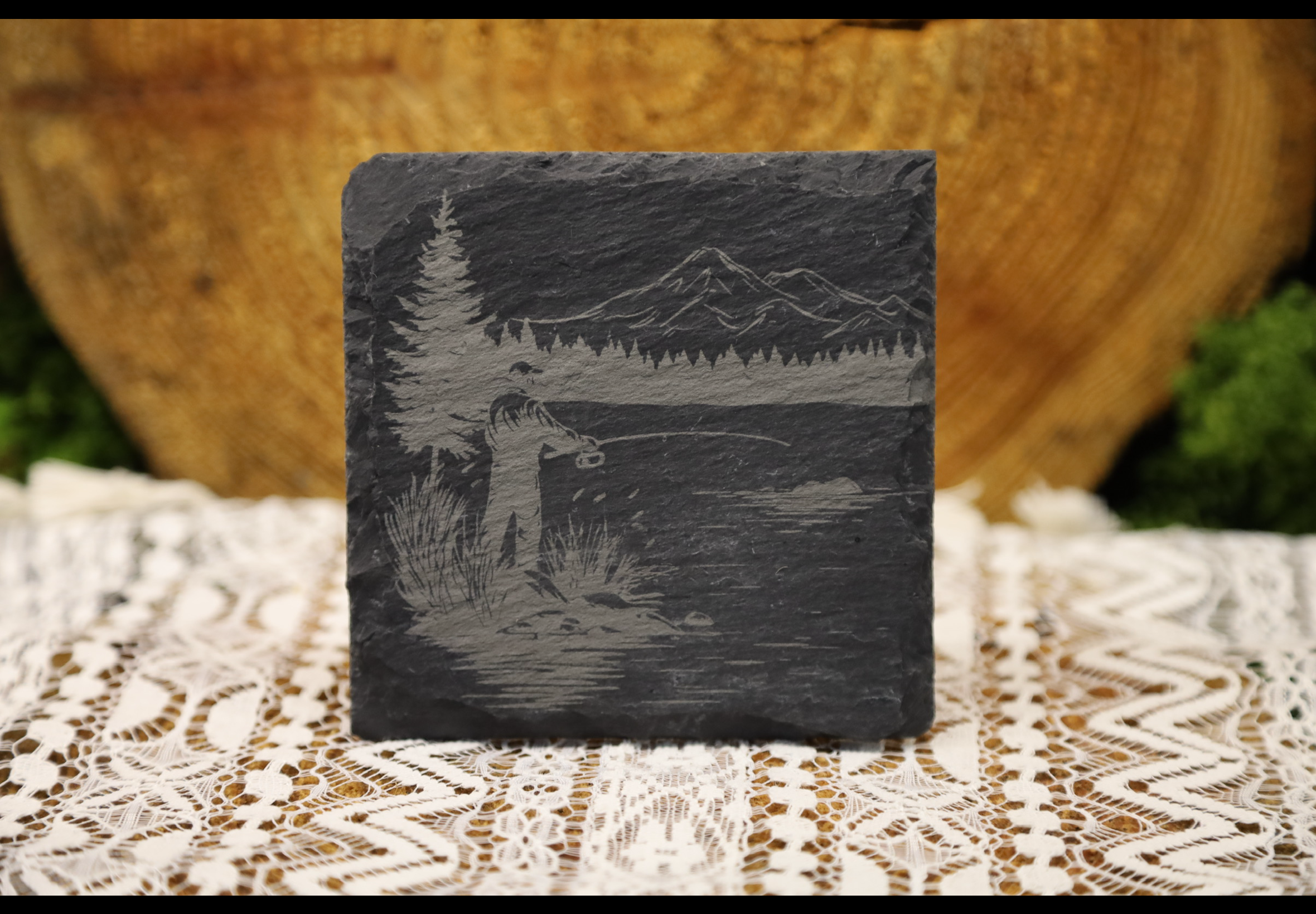 Fishing Slate Coaster