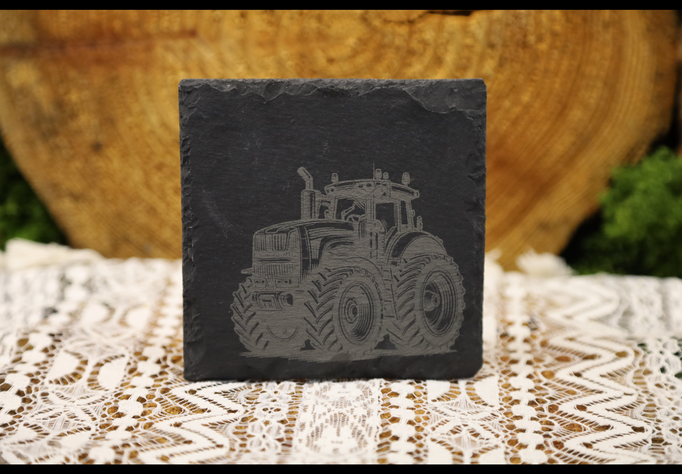 Modern Tractor Slate Coaster