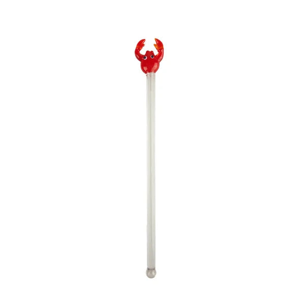 Crab Glass Drinks Stirrer